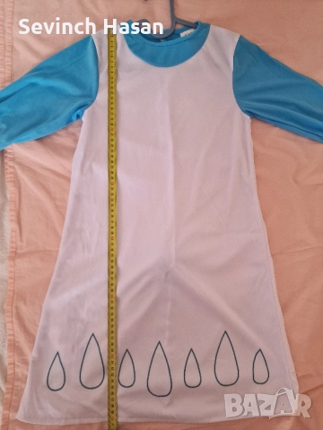 Детски костюм/ рокля,перука, шапка/ на Смърфиета- 6-7 години, снимка 3 - Други - 52207180