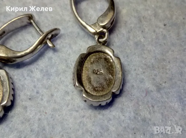 ПРЕКРАСНИ СКЪПОЦЕННИ СРЕБЪРНИ ОБЕЦИ СРЕБРО 925 АНГЛИЙСКА ИЗРАБОТКА с БЯЛ ОГНЕН ОПАЛ и ЦИРКОНИ 26212, снимка 4 - Обеци - 49917578