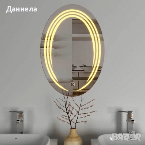 Огледало за баня с LED светлина, снимка 5 - Огледала - 51778704