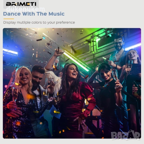 RGB LED неонова лента 10 м – Smart WiFi, IP65, 220 V, снимка 5 - Лед осветление - 53110378