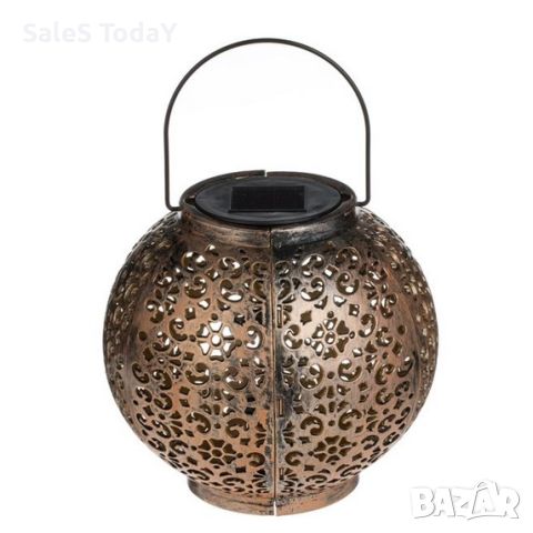 Декоративен фенер -топка, Соларен, Висяща, марокански дизайн, Ø21x18cm, снимка 2 - Декорация за дома - 45791031