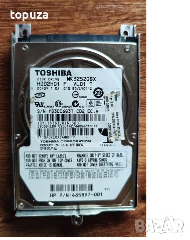 хард диск за лаптоп Toshiba MK3252GSX 320GB 2.5" SATA, снимка 1