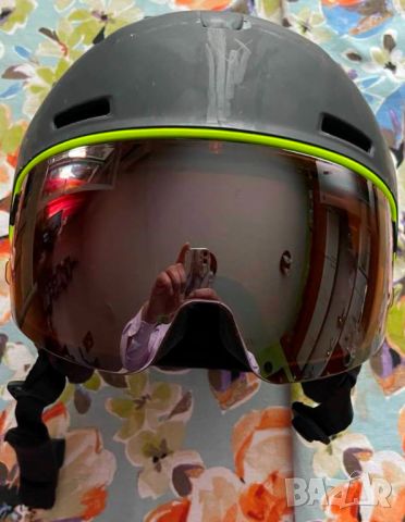 HEAD RADAR BLACK / LIME каска с визьор за ски / сноуборд  XL = № 60-63, снимка 1 - Зимни спортове - 46022271