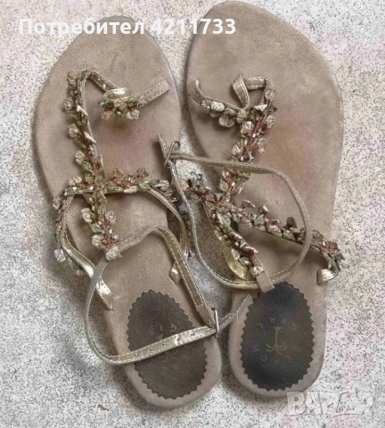 луксозни качествени сандали чехли Hallhuber номер 39 НОВО