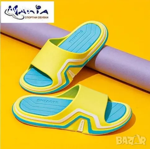 Олекотени чехли в черно със зелено Различни цветове , снимка 3 - Чехли - 49960087