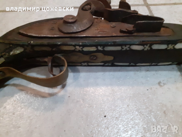 Красив автентичен кремъчен пистолет от 19 век,пищов,оръжие, снимка 7 - Колекции - 52016403