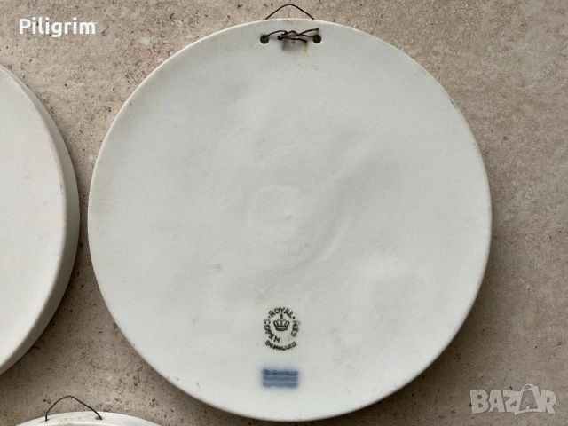 Порцеланов барелеф (плакета) "Четири сезона" Royal Copenhagen, Дания., снимка 7 - Колекции - 53762546