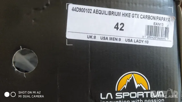 La Sportiva Aequilibrium Hike GTX Carbon/Papaya , снимка 12 - Спортни обувки - 47104889