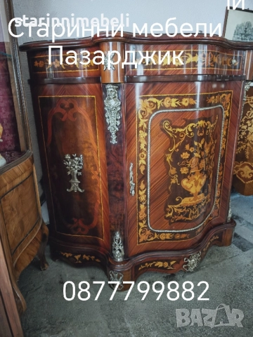 Бароков шкаф с интарзия , снимка 7 - Шкафове - 50271592