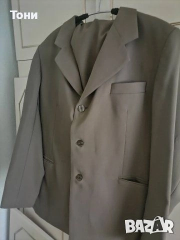 Нов Мъжки Сив Костюм L, снимка 2 - Костюми - 53485409