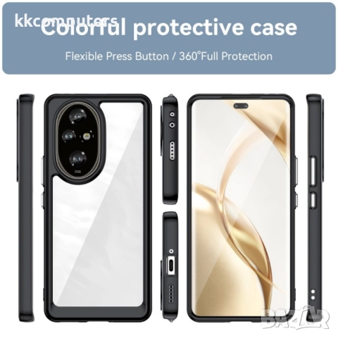 Honor 200 Pro Силиконов Калъф Transparent TPU и Протектор, снимка 7 - Калъфи, кейсове - 52835138