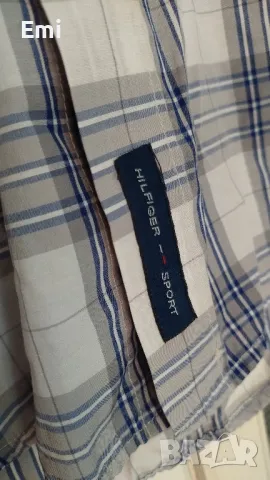 Мъжки ризи Tommy Hilfiger, S/M, Зелена/Сива, снимка 8 - Ризи - 46906114