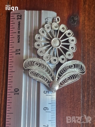 Сребърна Масивна висулка Филигран. Цена 34.99лв. За Севлиево безплатна доставка., снимка 6 - Колиета, медальони, синджири - 51632924