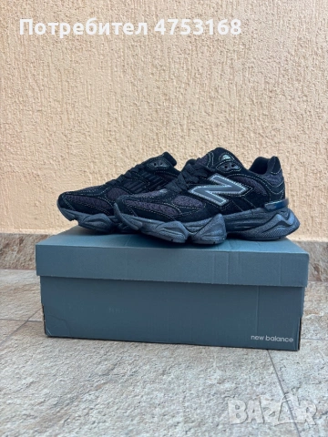 New Balance 9060 Triple Black, снимка 2 - Маратонки - 53685305