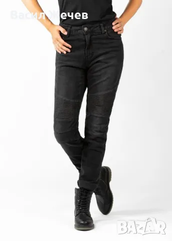 Дамски мото дънки John Doe Betty Biker Jeans Black Used 30/34, снимка 2 - Аксесоари и консумативи - 48937835