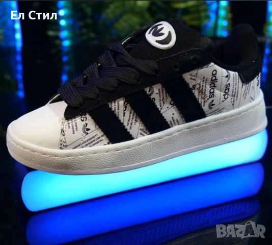 📌Дамски кецове Adidas Campus цвят бяло с черно Наличен 37 38 39 номер УМАЛЕН МОДЕЛ