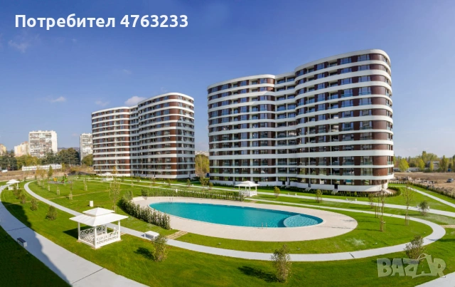 Обзаведен двустаен апартамент в затворен комплекс с целогодишен басейн