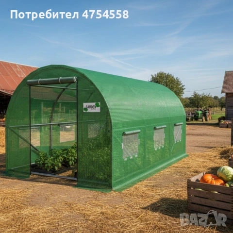 Градинска оранжерия - Професионална защита и идеални условия за вашите култури - 3,5 x 2 x 2 м