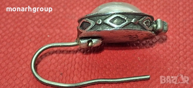 Сребърна обеца, снимка 2 - Обеци - 51538523