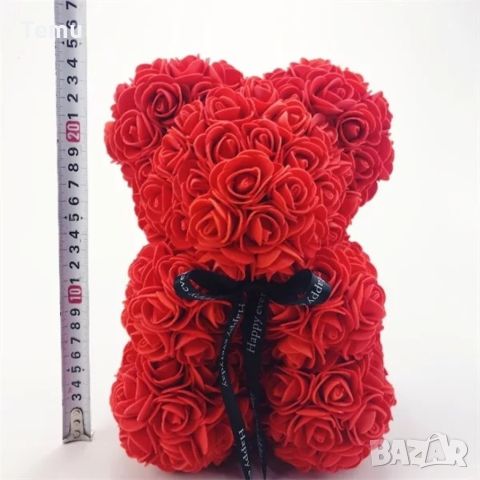 Червено мече от рози. Перфектният подарък за свети Валентин. Височина: 25см, снимка 5 - Романтични подаръци - 46420329