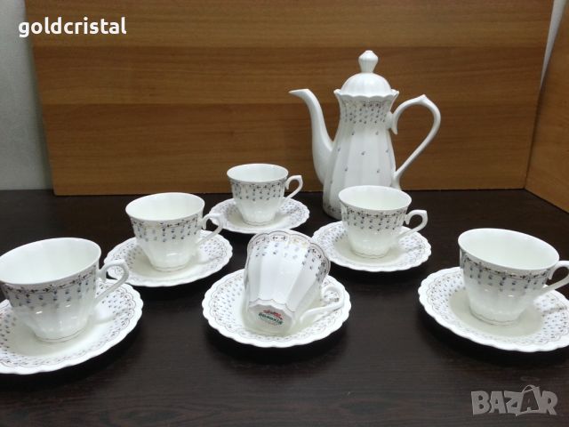 Стар български костен порцелан Бононя чаши за чай , снимка 1 - Антикварни и старинни предмети - 45812063