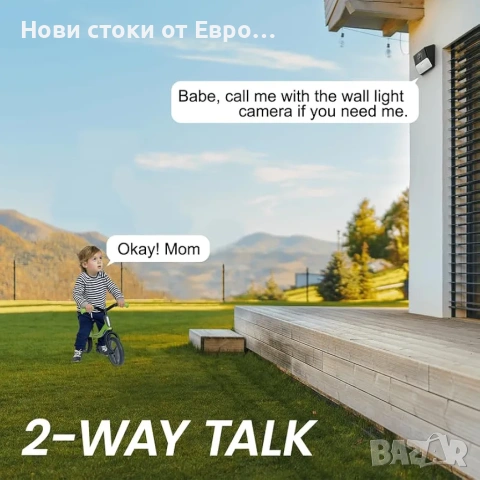 Cinnado Външна камера Безжична - 2.4G 2K Соларна стенна камера, снимка 6 - HD камери - 54095299