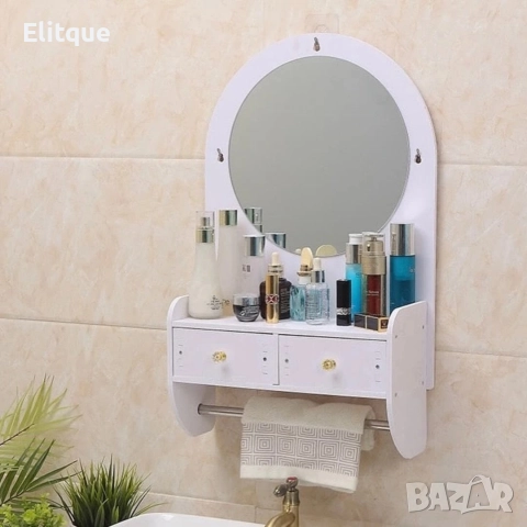 Огледало за грим с място за съхранение – елегантно и спестяващо място решение за баня и спалня, снимка 2 - Други стоки за дома - 52918763