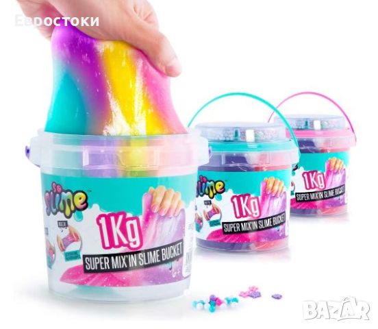 Canal Toys Super Slime Mix със декорации, кофа 1 кг, снимка 4 - Образователни игри - 45913501