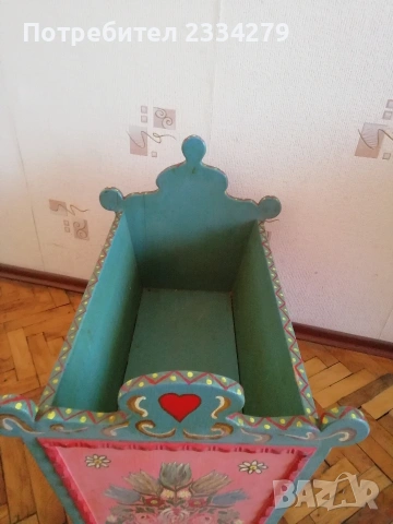 Старо бебешко легло-люлка, люлеещ дървен кон, дървено сметало. , снимка 5 - Антикварни и старинни предмети - 44350310