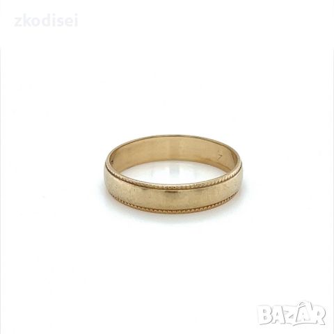 Златен пръстен брачна халка 1,79гр. размер:54 9кр. проба:375 модел:23563-1, снимка 2 - Пръстени - 45408155