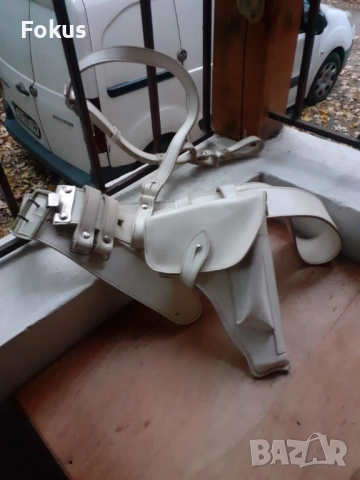 Стар СОЦ милиционерски колан с портупей и кобур, снимка 3 - Антикварни и старинни предмети - 52281173