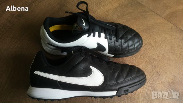 NIKE TIEMPO Leather Kids Football Astro Turf Разм EUR 36,5 / UK 4 детски стоножки за футбол 226-14-S, снимка 2 - Футбол - 46541564