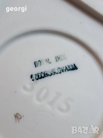 порцеланова ваза амфора Royal Dux кобалт с позлата , снимка 10 - Вази - 53941491