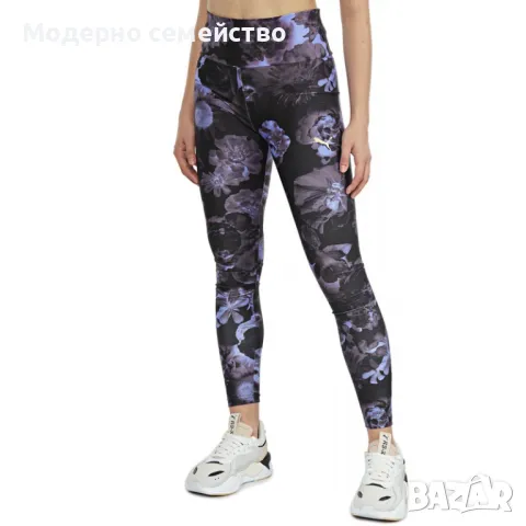 Дамски клин PUMA Evide All Over Print Leggings Black, снимка 2 - Клинове - 46856201