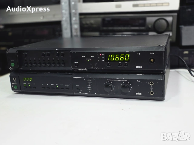 📻 Braun T1 – немски FM тунер от серията Atelier, снимка 3 - Ресийвъри, усилватели, смесителни пултове - 53641937