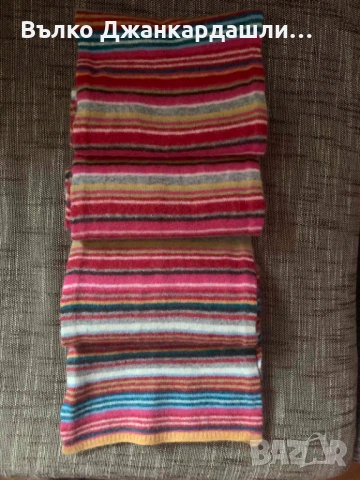 Пъстър шал вълна и ангора, снимка 6 - Шалове - 53768811