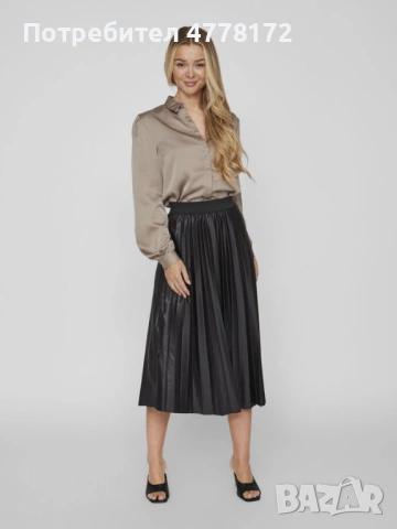 Черна пола на VILA, снимка 8 - Поли - 53983221