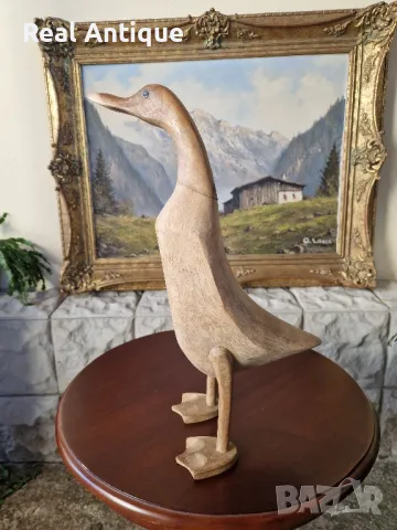 Чифт страхотни антикварни английски дървени фигури статуетки , снимка 6 - Статуетки - 50304666