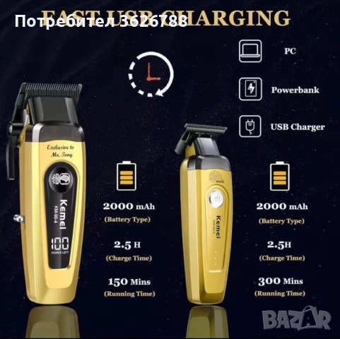 Професионален комлект за постригване, снимка 4 - Машинки за подстригване - 53068926