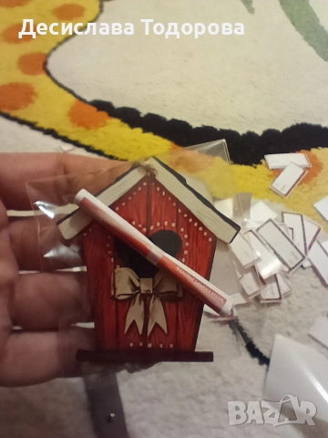Коледна дървена играчка с късметче , снимка 4 - Декорация за дома - 52575173
