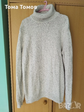 Продавам мъжки бял пуловер, снимка 2 - Пуловери - 49406378