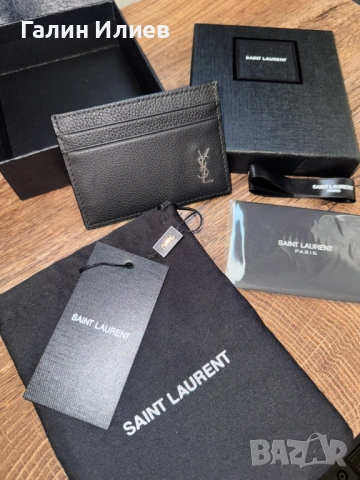 YSL Yves Saint Laurent Leather Cardholder / Портфейл за карти – НОВ