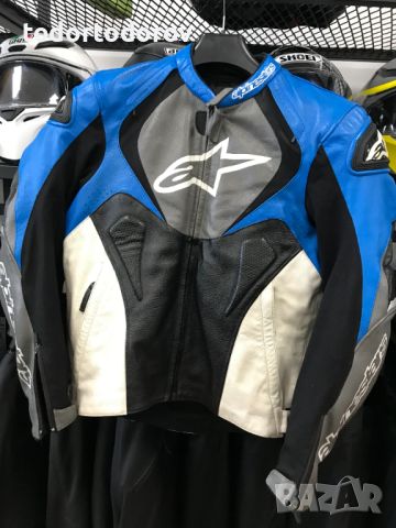 Кожено мото якеALPINESTARS JAWS ,всички протектори 52-M-L,като ново, снимка 1 - Аксесоари и консумативи - 46073450