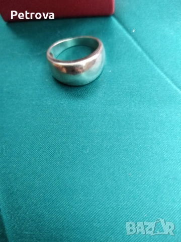 Сребърен пръстен тип халка, снимка 2 - Пръстени - 53134739