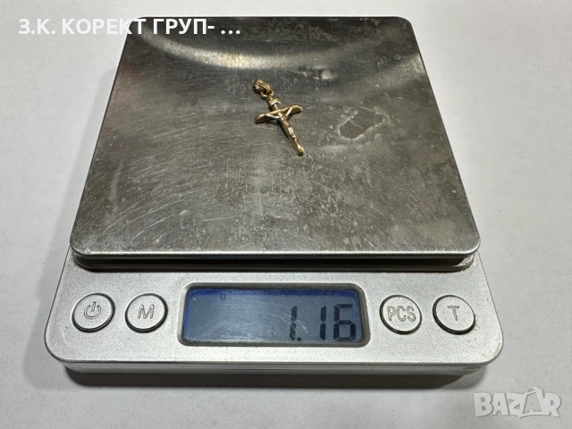 Златен кръст 14к, 1,16гр, снимка 2 - Колиета, медальони, синджири - 53056114