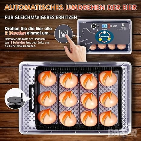 НОВ Инкубатор за яйца , снимка 5 - За птици - 53621094