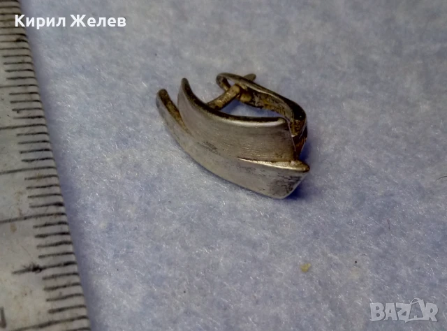 СТИЛНА СРЕБЪРНА ОБЕЦА СРЕБРО 925 с АНГЛИЙСКО ЗАКОПЧАВАНЕ 50191, снимка 2 - Обеци - 50535853