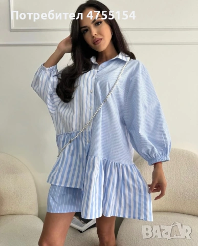 Синя рокля , снимка 4 - Рокли - 53713870