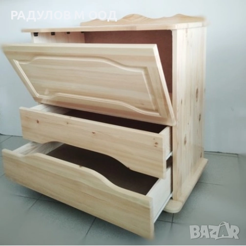 Скрин ракла с две чекмеджета чам / 30102 , снимка 2 - Ракли - 52854717