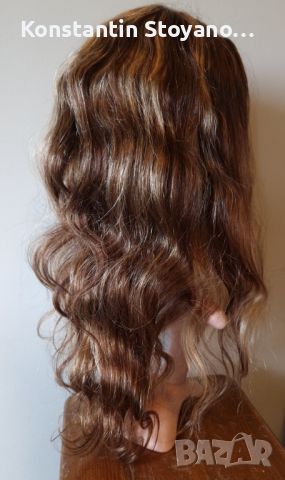 Нова кафява с руси кичури лейс фронт естествена перука , снимка 15 - Аксесоари за коса - 46051671